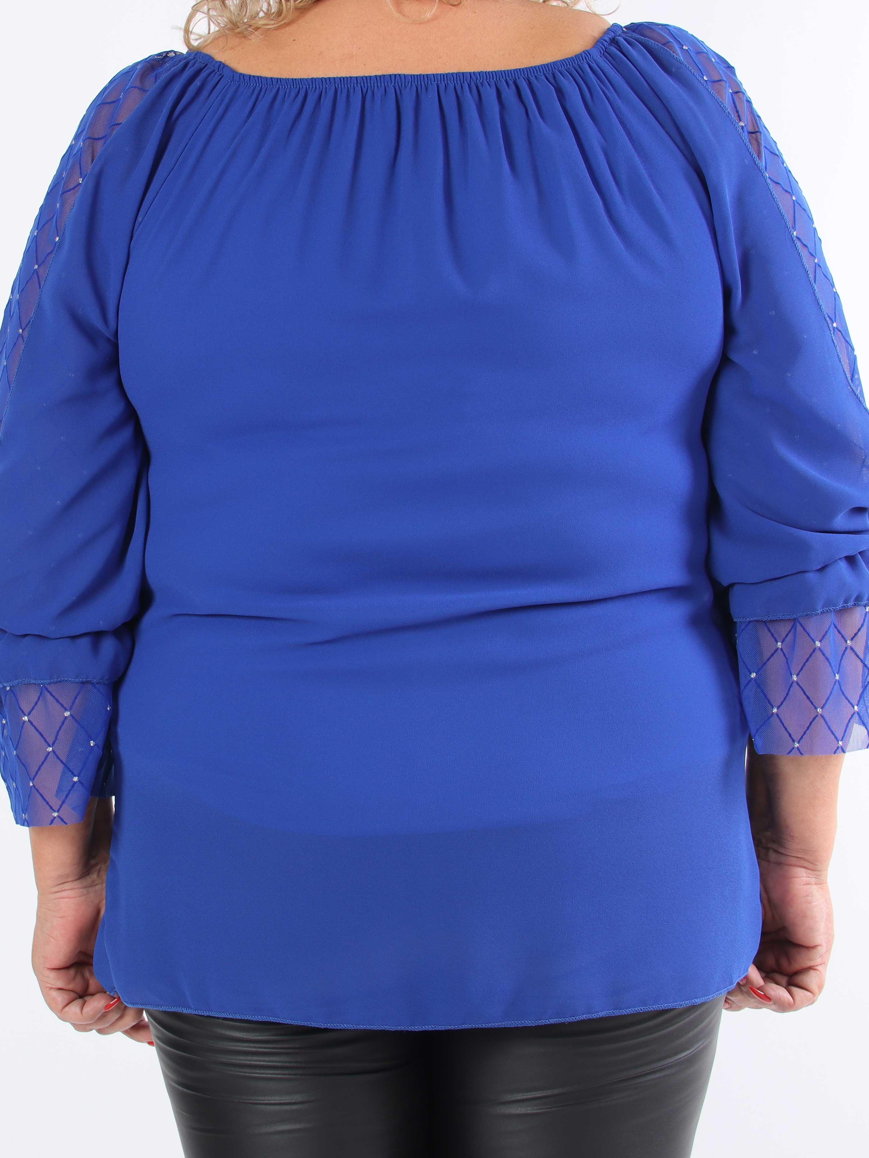 Ninell - Plus size chiffongtunika med vackra ärmar